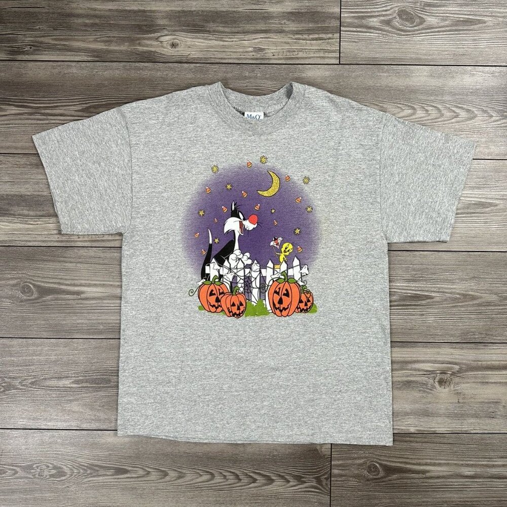Vintage Y2K Looney Tunes Sylvester & Tweety Halloween T Shirt